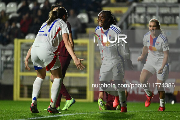 Melchie Dumornay of Olympique Lyonnais celebrates after scoring the goal of 0-1 during Group A - Day 3 - UEFA Women's Champions League 2023/...