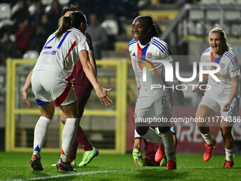 Melchie Dumornay of Olympique Lyonnais celebrates after scoring the goal of 0-1 during Group A - Day 3 - UEFA Women's Champions League 2023/...