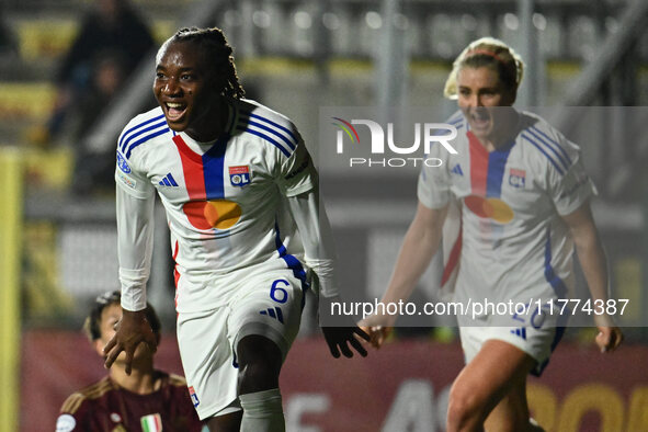 Melchie Dumornay of Olympique Lyonnais celebrates after scoring the goal of 0-1 during Group A - Day 3 - UEFA Women's Champions League 2023/...