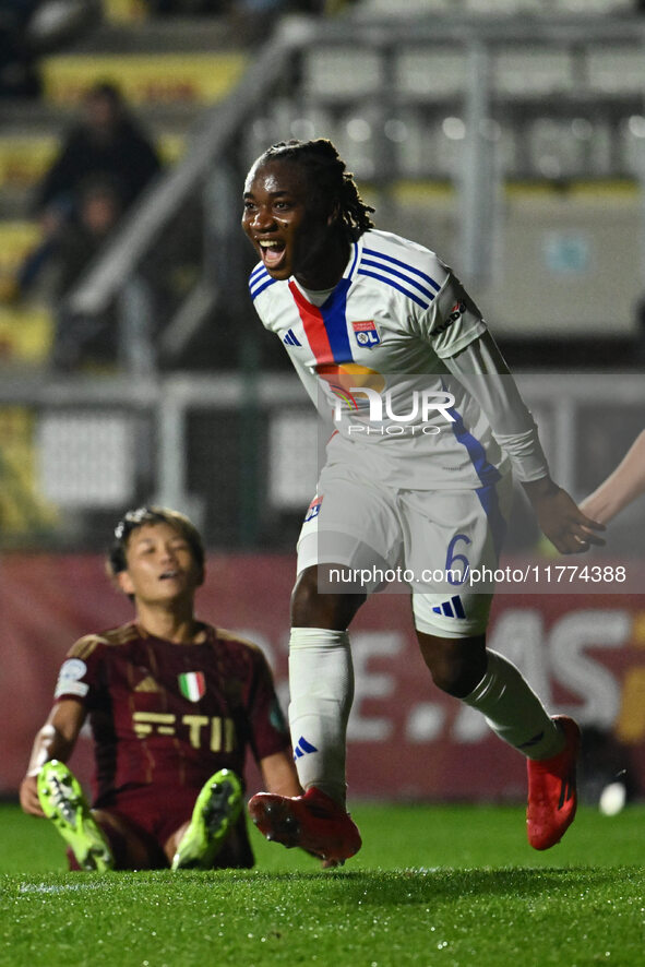 Melchie Dumornay of Olympique Lyonnais celebrates after scoring the goal of 0-1 during Group A - Day 3 - UEFA Women's Champions League 2023/...