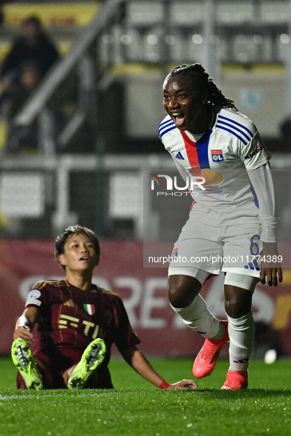 Melchie Dumornay of Olympique Lyonnais celebrates after scoring the goal of 0-1 during Group A - Day 3 - UEFA Women's Champions League 2023/...