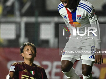 Melchie Dumornay of Olympique Lyonnais celebrates after scoring the goal of 0-1 during Group A - Day 3 - UEFA Women's Champions League 2023/...