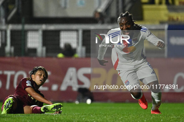 Melchie Dumornay of Olympique Lyonnais celebrates after scoring the goal of 0-1 during Group A - Day 3 - UEFA Women's Champions League 2023/...