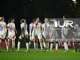 Melchie Dumornay of Olympique Lyonnais celebrates after scoring the goal to make it 0-2 during Group A - Day 3 of the UEFA Women's Champions...