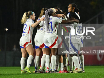 Melchie Dumornay of Olympique Lyonnais celebrates after scoring the goal to make it 0-2 during Group A - Day 3 of the UEFA Women's Champions...