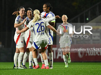 Melchie Dumornay of Olympique Lyonnais celebrates after scoring the goal to make it 0-2 during Group A - Day 3 of the UEFA Women's Champions...