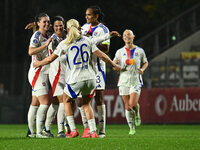 Melchie Dumornay of Olympique Lyonnais celebrates after scoring the goal to make it 0-2 during Group A - Day 3 of the UEFA Women's Champions...