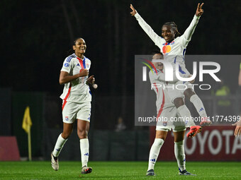 Melchie Dumornay of Olympique Lyonnais celebrates after scoring the goal to make it 0-2 during Group A - Day 3 of the UEFA Women's Champions...