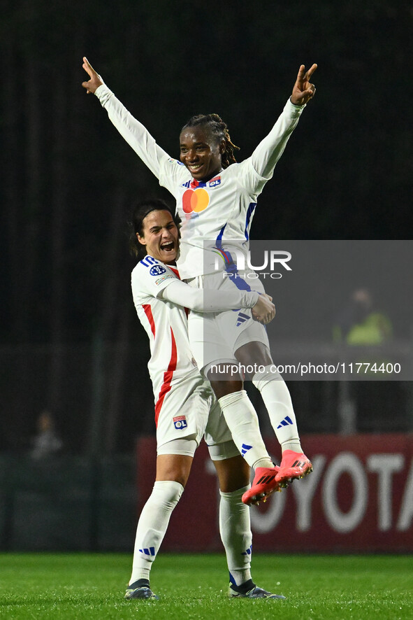 Melchie Dumornay of Olympique Lyonnais celebrates after scoring the goal to make it 0-2 during Group A - Day 3 of the UEFA Women's Champions...