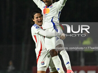 Melchie Dumornay of Olympique Lyonnais celebrates after scoring the goal to make it 0-2 during Group A - Day 3 of the UEFA Women's Champions...