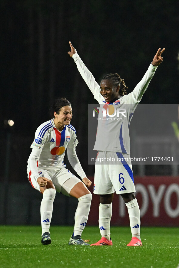 Melchie Dumornay of Olympique Lyonnais celebrates after scoring the goal to make it 0-2 during Group A - Day 3 of the UEFA Women's Champions...