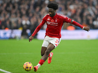 Ola Aina of Nottingham Forest is in action during the Premier League match between Nottingham Forest and Newcastle United at the City Ground...