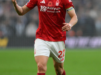 Ryan Yates of Nottingham Forest gestures during the Premier League match between Nottingham Forest and Newcastle United at the City Ground i...