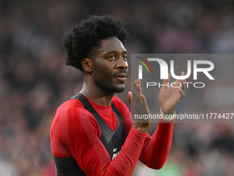 Ola Aina of Nottingham Forest looks dejected after a defeat during the Premier League match between Nottingham Forest and Newcastle United a...