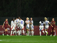 Vanessa Gilles of Olympique Lyonnais celebrates after scoring the goal to make it 0-3 during Group A - Day 3 of the UEFA Women's Champions L...