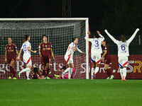 Vanessa Gilles of Olympique Lyonnais celebrates after scoring the goal to make it 0-3 during Group A - Day 3 of the UEFA Women's Champions L...