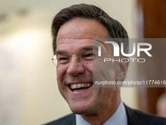 NATO Secretary General Mark Rutte before his meeting with Polish Prime Minister Donald Tusk in Warsaw, Poland on November 13, 2024.  in Wars...