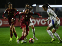 Alice Corelli of A.S. Roma Femminile is in action during Group A - Day 3 of the UEFA Women's Champions League 2023/24 between A.S. Roma and...