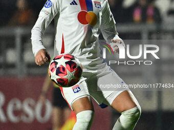 Dzsenifer Marozsan of Olympique Lyonnais is in action during Group A - Day 3 of the UEFA Women's Champions League 2023/24 between A.S. Roma...