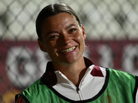 Verena Hanshaw of A.S. Roma Femminile participates in Group A - Day 3 of the UEFA Women's Champions League 2023/24 between A.S. Roma and Oly...