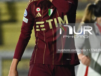 Valentina Giacinti of A.S. Roma Femminile participates in Group A - Day 3 - UEFA Women's Champions League 2023/24 match between A.S. Roma an...