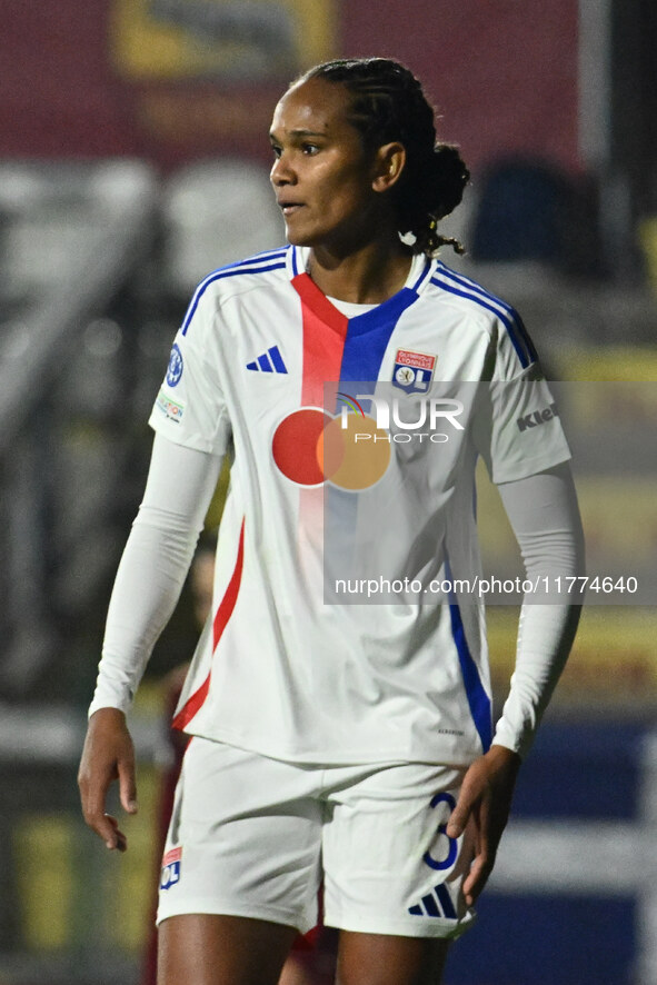 Wendie Renard of Olympique Lyonnais participates in Group A - Day 3 - UEFA Women's Champions League 2023/24 match between A.S. Roma and Olym...