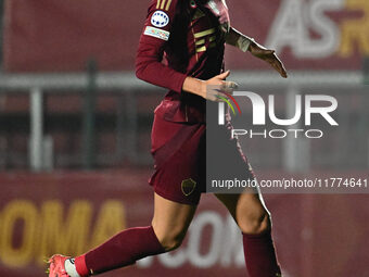 Valentina Giacinti of A.S. Roma Femminile participates in Group A - Day 3 - UEFA Women's Champions League 2023/24 match between A.S. Roma an...