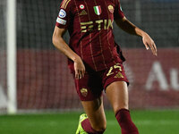 Frederikke Thogersen of A.S. Roma Femminile is in action during Group A - Day 3 of the UEFA Women's Champions League 2023/24 between A.S. Ro...