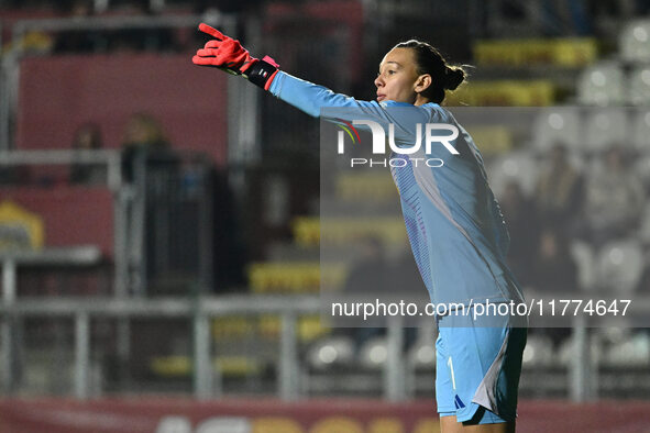 Christiane Endler of Olympique Lyonnais participates in Group A - Day 3 - UEFA Women's Champions League 2023/24 match between A.S. Roma and...