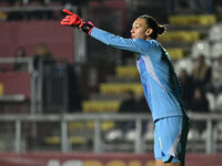 Christiane Endler of Olympique Lyonnais participates in Group A - Day 3 - UEFA Women's Champions League 2023/24 match between A.S. Roma and...