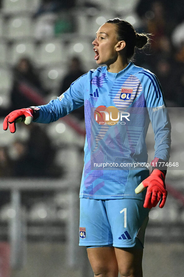 Christiane Endler of Olympique Lyonnais participates in Group A - Day 3 - UEFA Women's Champions League 2023/24 match between A.S. Roma and...