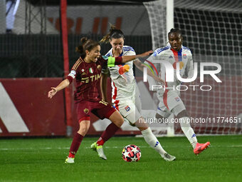 Manuela Giugliano of A.S. Roma Femminile is in action during Group A - Day 3 of the UEFA Women's Champions League 2023/24 between A.S. Roma...