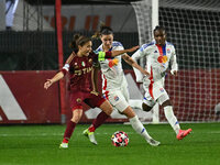 Manuela Giugliano of A.S. Roma Femminile is in action during Group A - Day 3 of the UEFA Women's Champions League 2023/24 between A.S. Roma...