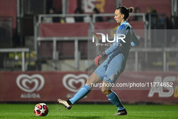 Christiane Endler of Olympique Lyonnais participates in Group A - Day 3 - UEFA Women's Champions League 2023/24 match between A.S. Roma and...