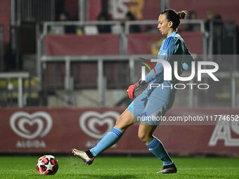 Christiane Endler of Olympique Lyonnais participates in Group A - Day 3 - UEFA Women's Champions League 2023/24 match between A.S. Roma and...