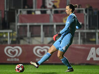 Christiane Endler of Olympique Lyonnais participates in Group A - Day 3 - UEFA Women's Champions League 2023/24 match between A.S. Roma and...