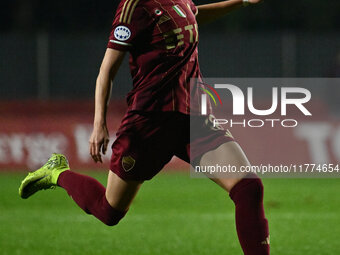 Benedetta Glionna of A.S. Roma Femminile is in action during Group A - Day 3 - UEFA Women's Champions League 2023/24 between A.S. Roma and O...