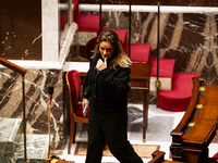 Olivia Gregoire, MP deputy of the Ensemble pour la Republique group, is seen during the questions to the government session at the National...