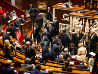 A general view of the National Assembly during the session of questions to the government in Paris, France, on November 12, 2024. (