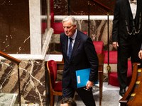 Michel Barnier, the French Prime Minister, attends the public session of questions to the French government at the National Assembly in Pari...