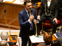 Laurent Saint-Martin, Minister attached to the Prime Minister, responsible for the Budget and Public Accounts, speaks during the questions t...