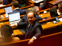 Francois Hollande, MP deputy of the Socialistes et Apparentes group, is seen during questions to the French government at the National Assem...