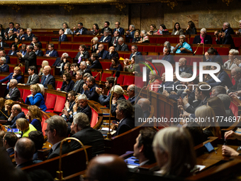 A general view of the National Assembly during the session of questions to the government in Paris, France, on November 12, 2024. (