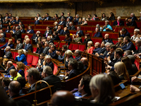 A general view of the National Assembly during the session of questions to the government in Paris, France, on November 12, 2024. (