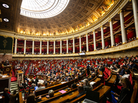 A general view of the National Assembly during the session of questions to the government in Paris, France, on November 12, 2024. (