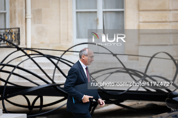 Paul Christophe, the French Minister for Solidarity, Autonomy, and Gender Equality, is seen at the end of the Council of the French Minister...