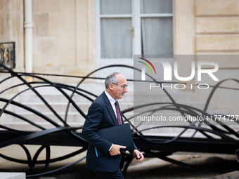 Paul Christophe, the French Minister for Solidarity, Autonomy, and Gender Equality, is seen at the end of the Council of the French Minister...