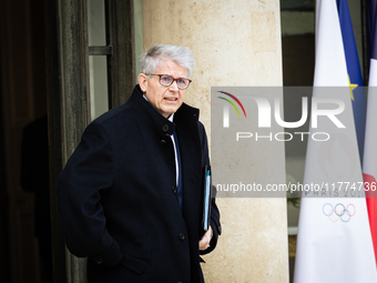 Patrick Hetzel, the French Minister for Higher Education and Research, is seen at the end of the Council of the French Ministers in the main...