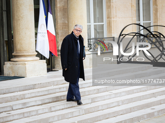 Patrick Hetzel, the French Minister for Higher Education and Research, is seen at the end of the Council of the French Ministers in the main...