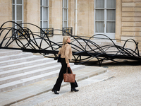 Valerie Letard, the French Minister for Housing and Urban Renewal, is seen at the end of the Council of the French Ministers in the main cou...